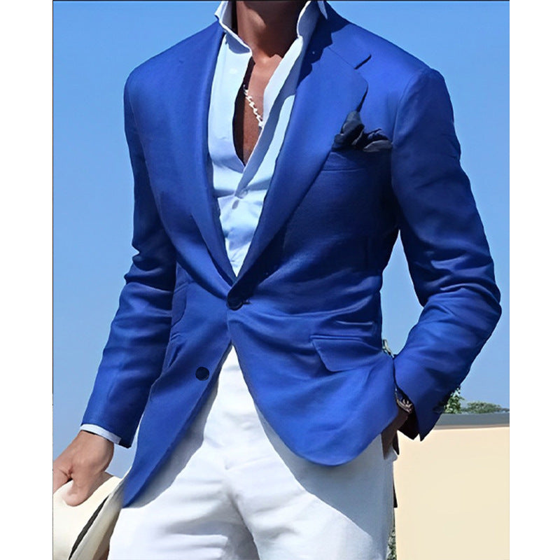 Herren Eleganter Blazer mit modernem Schnitt und strukturiertem GewShopnorye Shopnory