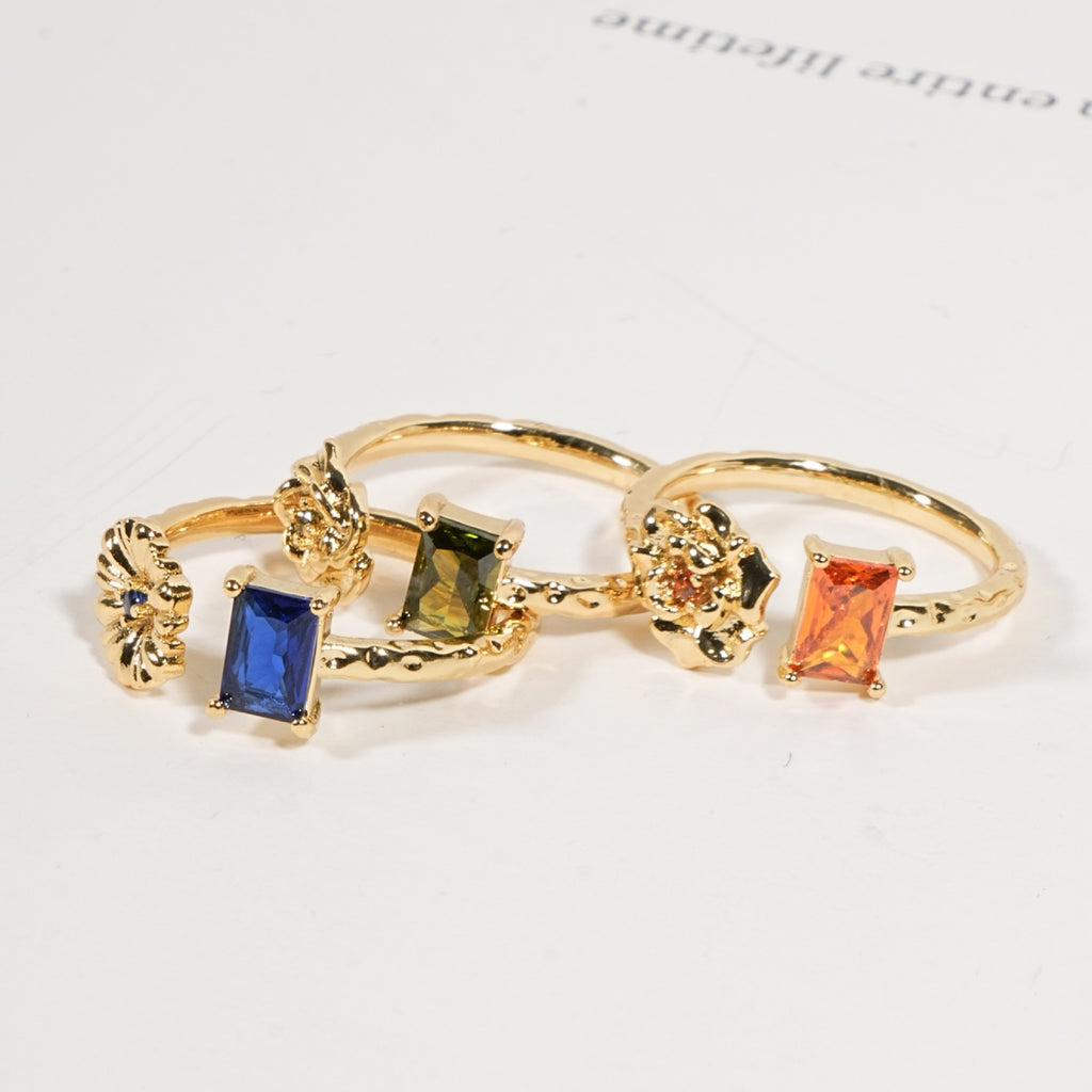 Damen eleganter Ring mit bunten Akzenten Shop Nory