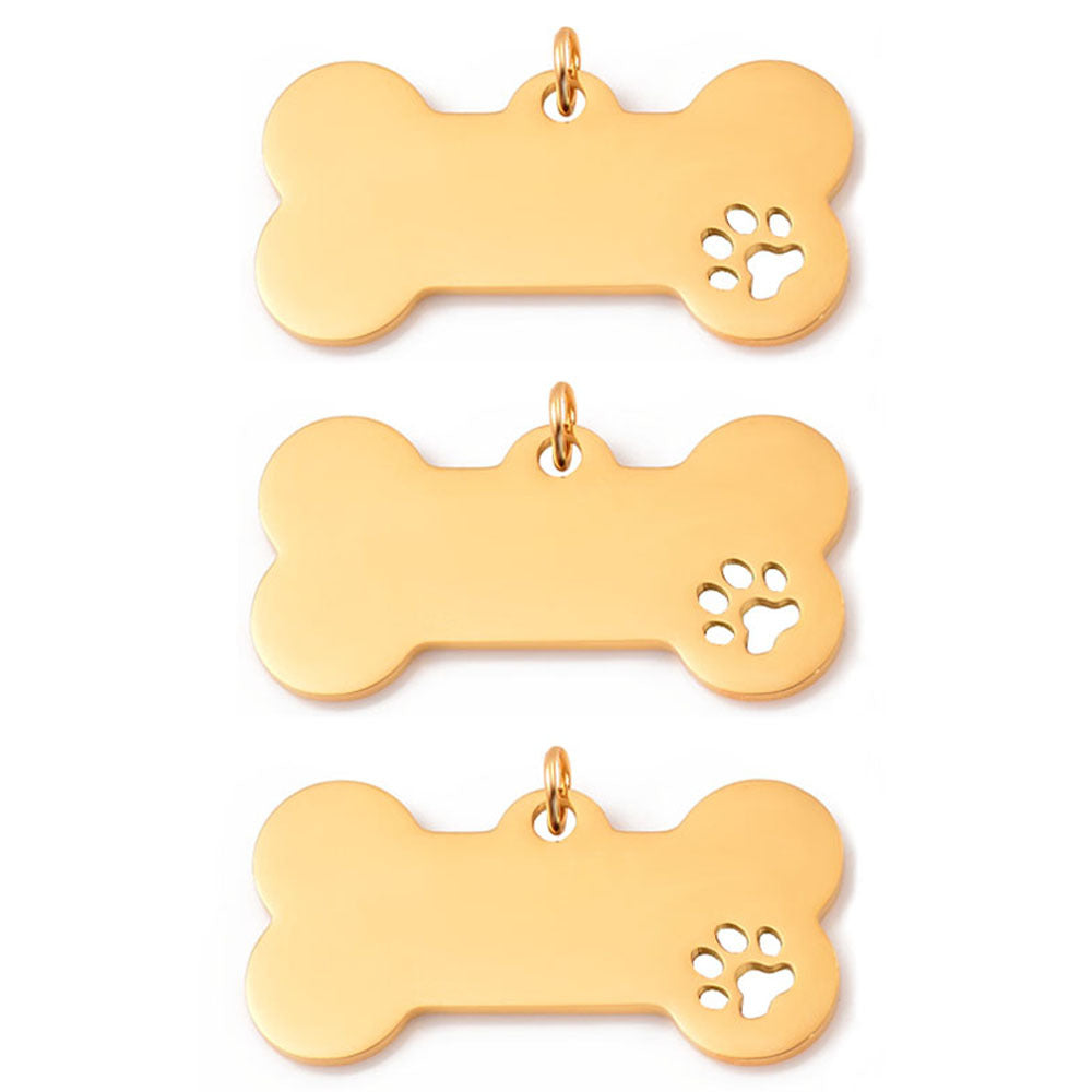 Herren gravierbare Hundemarken in Knochenform Shop Nory