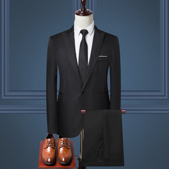 Herren schlanker Businessanzug im Zweiteiler mit Einreihigem Sakko und eleganter Anzughose Shop Nory