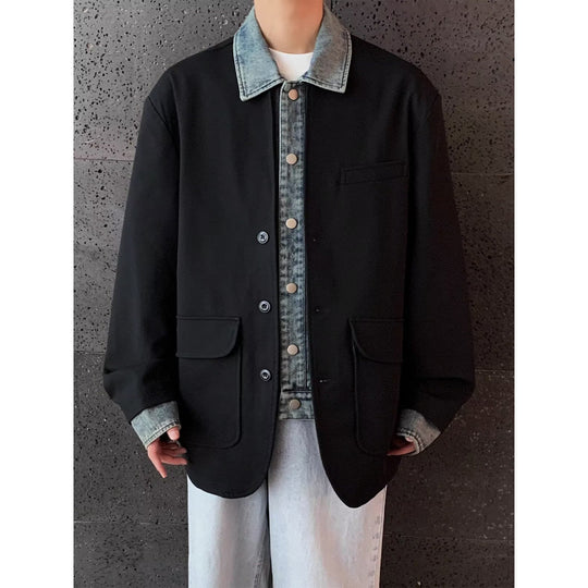 Herren Oversized Sakkojacke mit aufgesetzten Pattentaschen Shop Nory