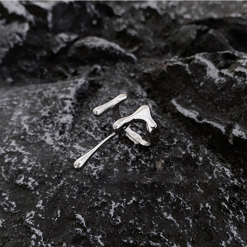 Damen Ring mit skulpturalem, fließendem Design Shop Nory