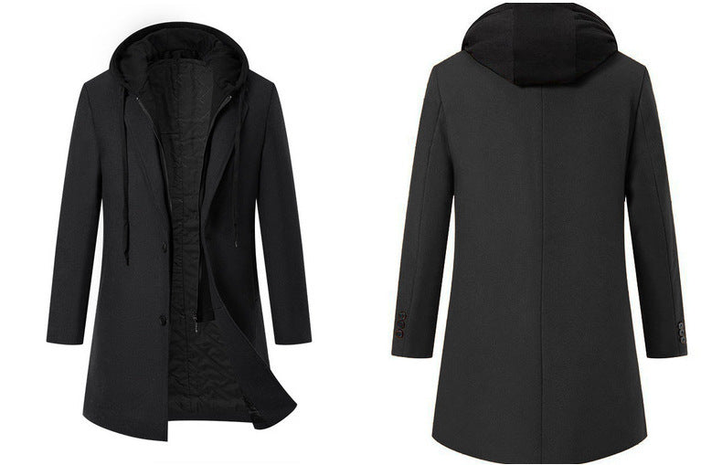 Herren Doppelreihiger City Mantel aus Wollmix mit taillierter Silhouette Shop Nory