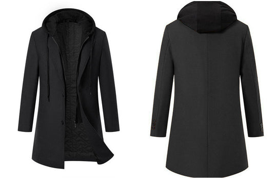 Herren Doppelreihiger City Mantel aus Wollmix mit taillierter Silhouette Shop Nory