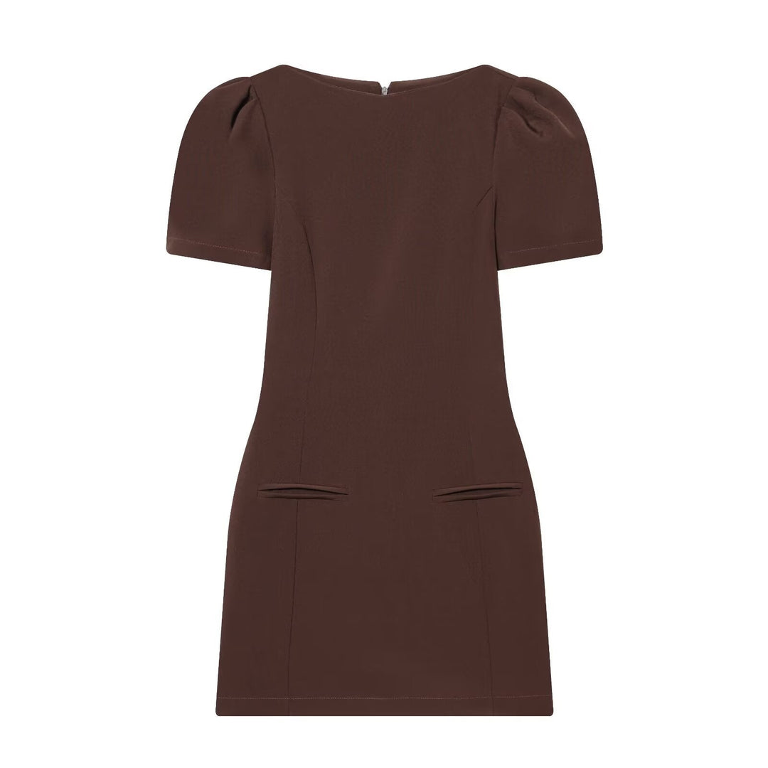 Damenkleid mit Puffärmeln und tailliertem Schnitt