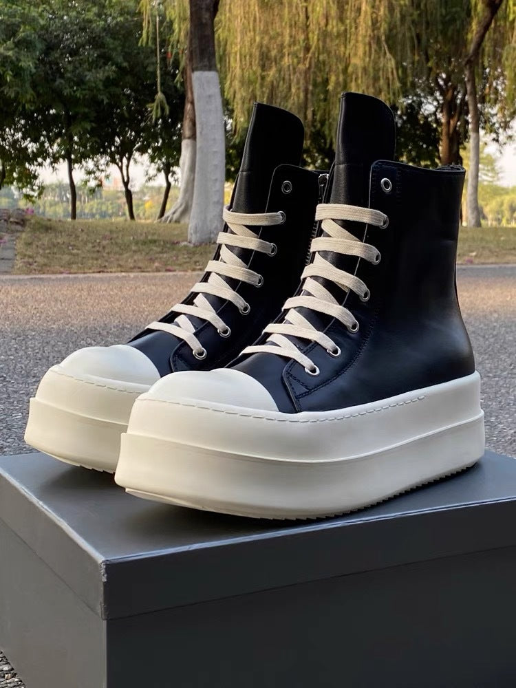 Damen Plateau-Boots mit überhöhter Gummiplattform, hohem Schaft und verstärkter Zehenkappe Shop Nory