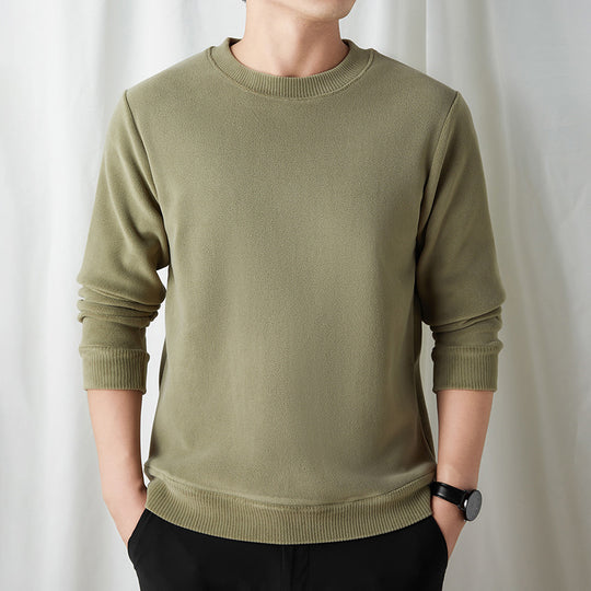 Herren Feiner Rundhals-Pullover aus Baumwollmix mit gerippten Bündchen und schlanker Passform Shop Nory