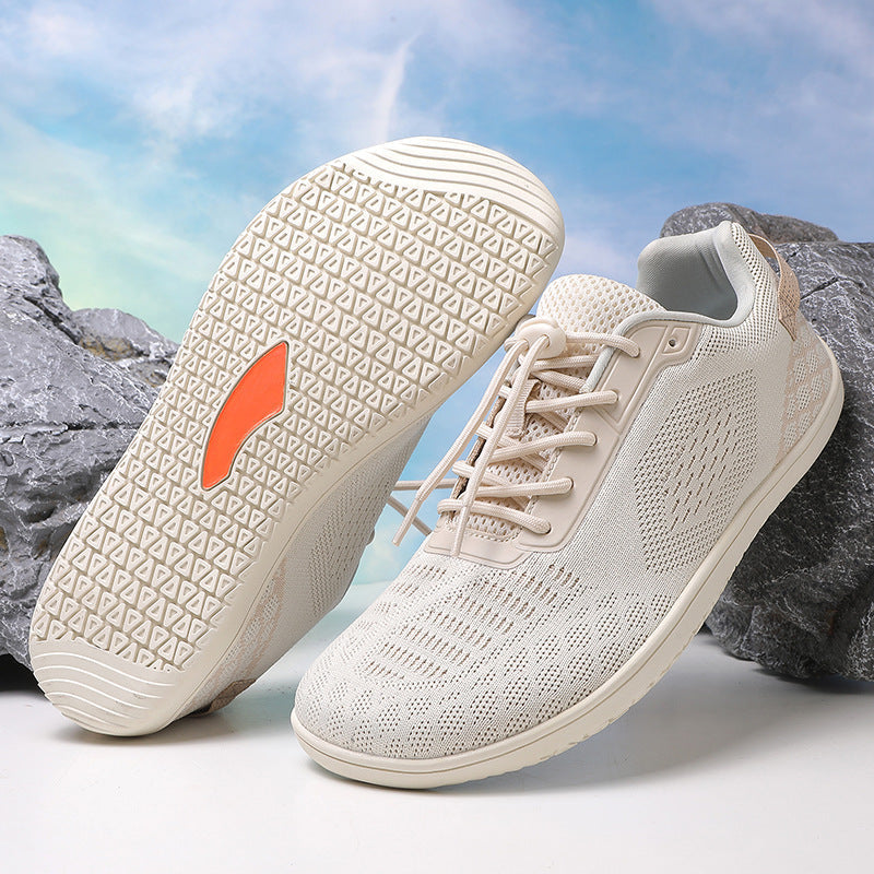 Unisex nan barfuß-inspirierter Strick-Sneaker mit elastischer Passform, Schnellzugkordel und griffiger Vollgummi-Laufsohle