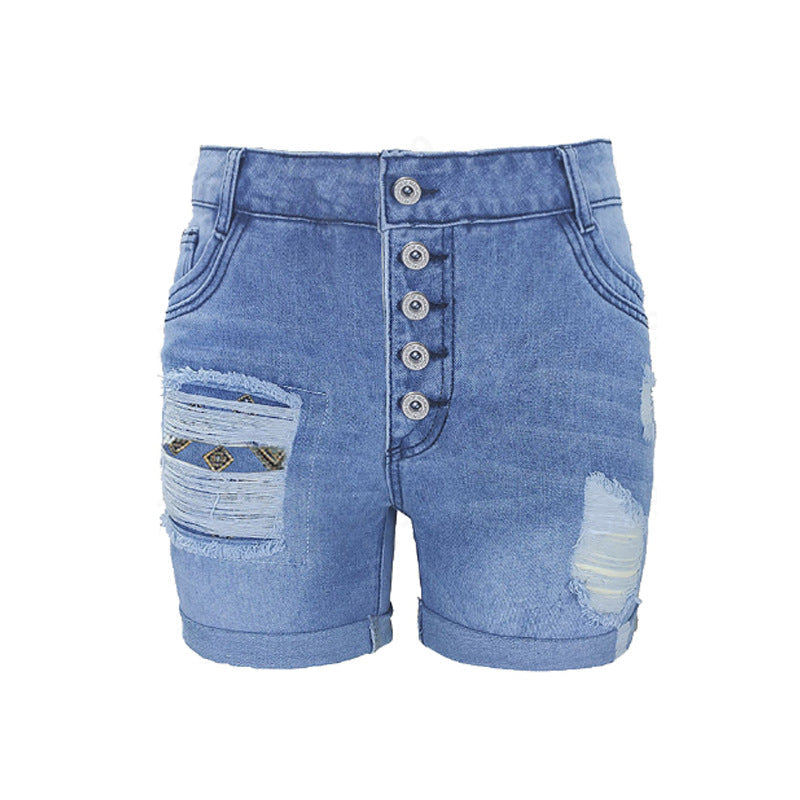 Damen modische destroyed Jeansshorts