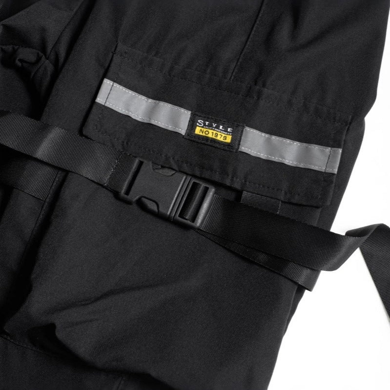 Herren Tech‑Cargo‑Jogger mit taktischen Klappentaschen, verstellbaren Nylonriemen und elastischem Knöchelsaum Shop Nory