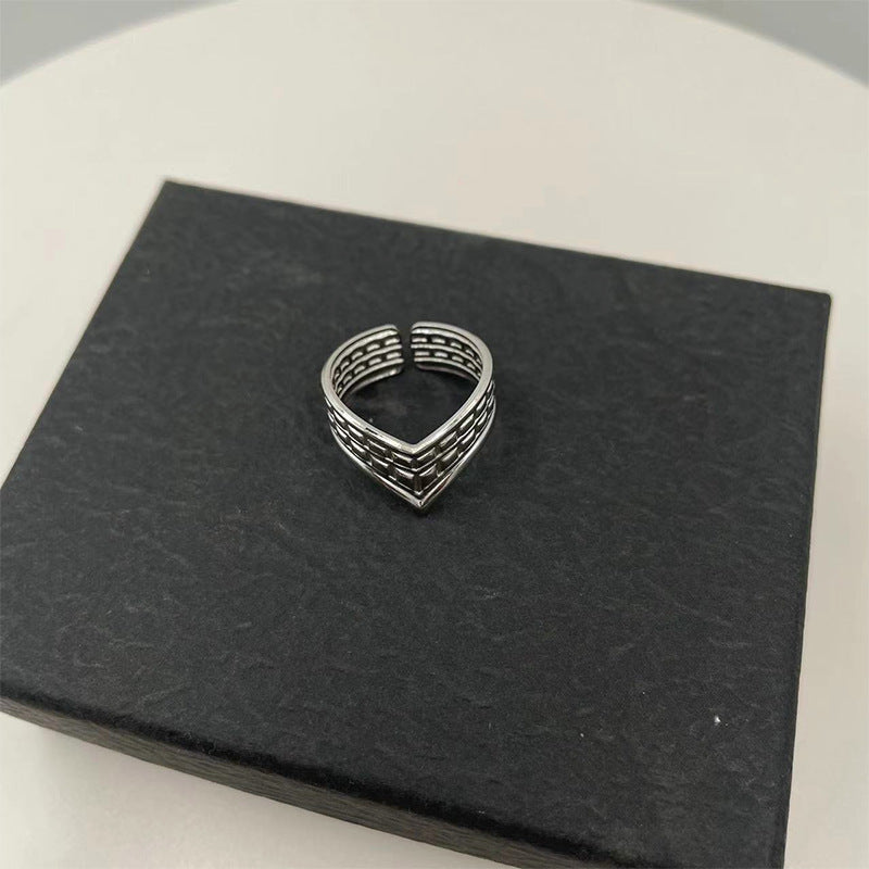 Damen modischer Ring mit stilvollem Ketten-Design Shop Nory
