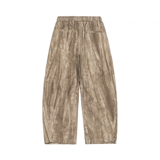 Unisex Weite Cropped-Hose mit asymmetrischen Lageinsätzen, elastischem Bund und beschichteter Struktur Shop Nory
