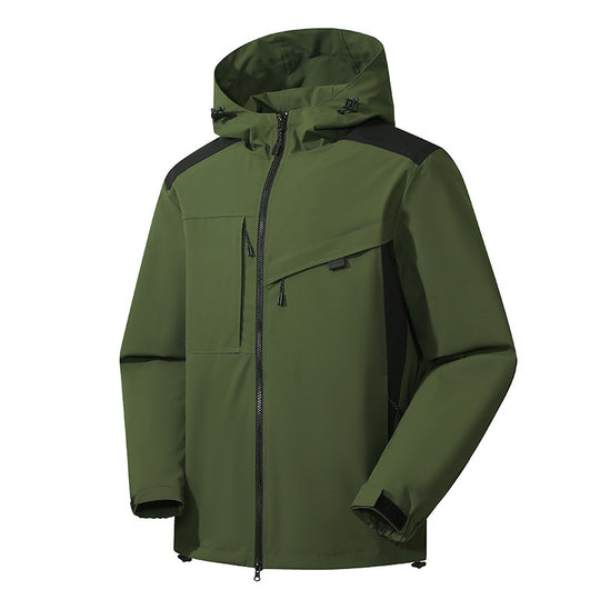 Herren Softshell Outdoorjacke mit wasserdichter Membran und verstellbarer Kapuze Shop Nory