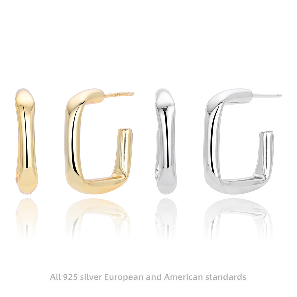 Damen Ohrhänger aus 925 Sterling Silber mit modernem minimalistischen Design Shop Nory