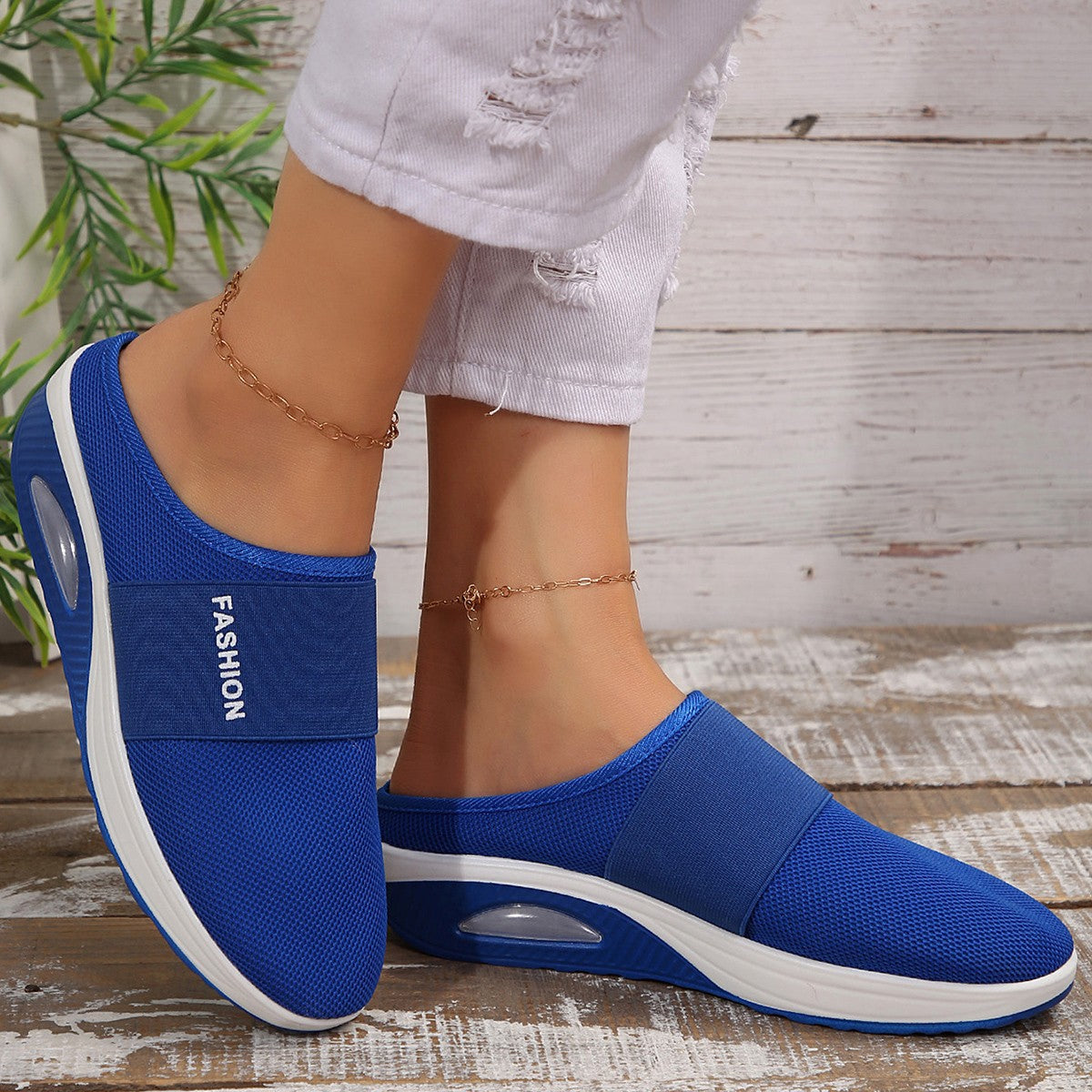 Damen Bequeme Slip-On Clogs mit atmungsaktiver Mesh-Oberfläche und flexibler Sohle