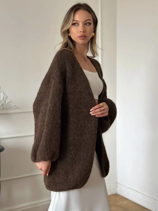Damen Flauschiger Oversized Cardigan Shop Nory