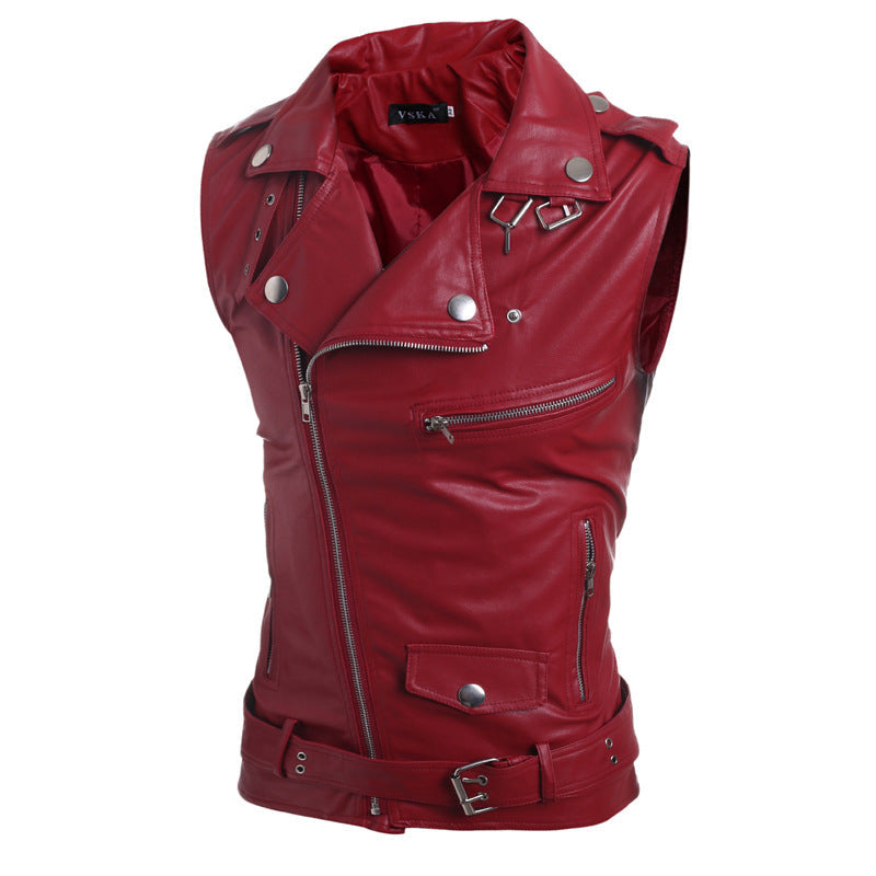Damen Biker-Weste mit asymmetrischem Reißverschluss und Taschen