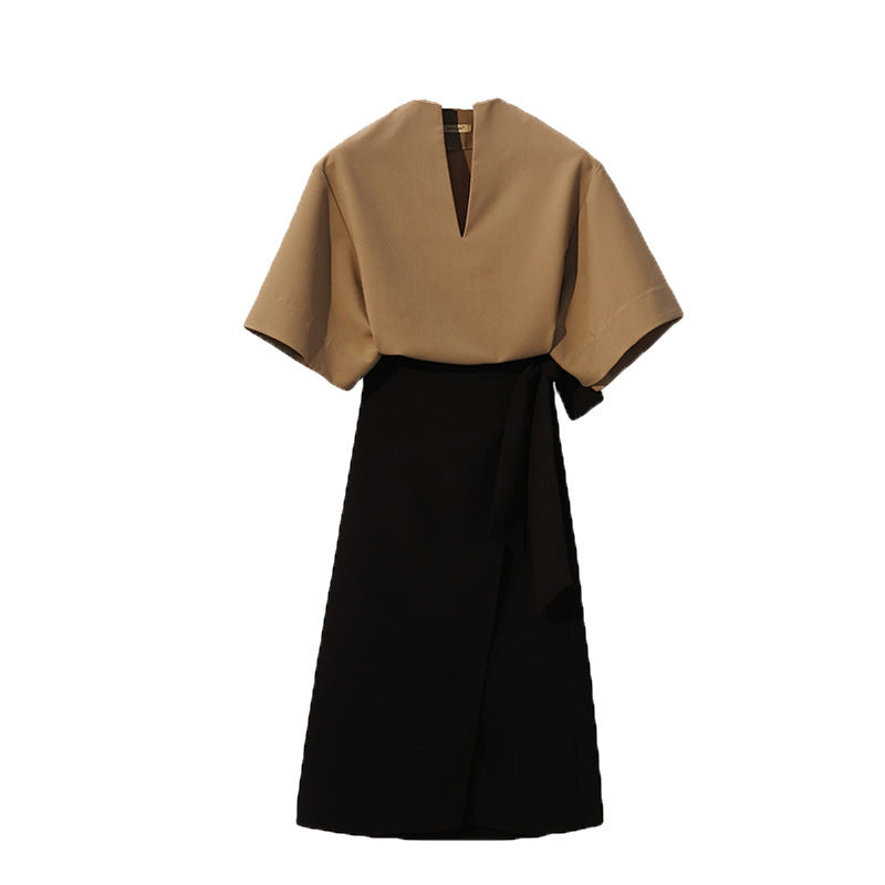 Damen Elegante Bluse mit V-Ausschnitt und weitem Schnitt Shop Nory