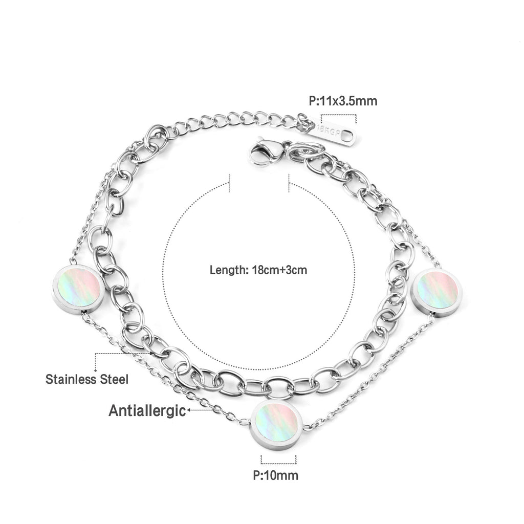 Damen elegant gestaltetes Armband mit funkelnden Kettenelementen Shop Nory