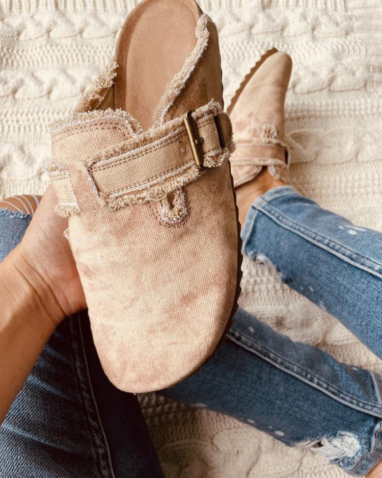 Damen Clogs mit lässigem Camouflage-Design und weichem Fußbett