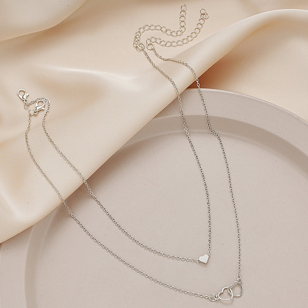 Damen Halsketten-Set mit verspieltem Herzdesign und filigranen Ketten Shop Nory