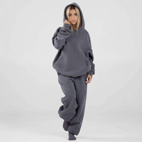 Damen nan lässige Sweatpants mit hohem Bund, seitlichen Eingrifftaschen und elastischen Bündchen Shop Nory