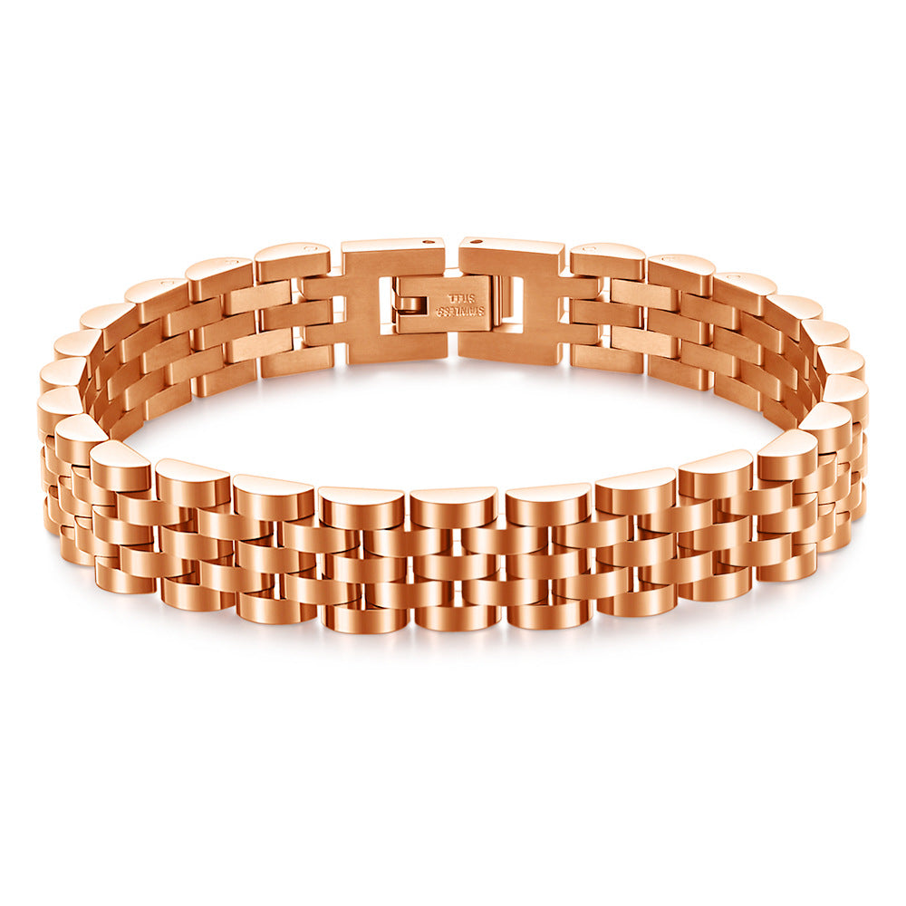 Herren Armband aus hochwertigem Edelstahl mit modernem Gliederdesign Shop Nory