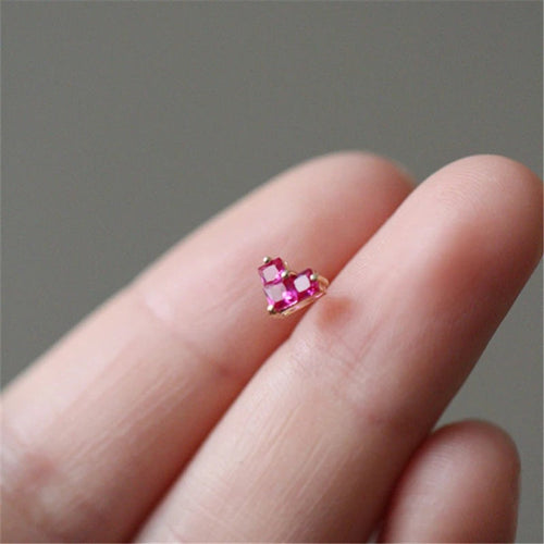 1 Paar 925 Sterling Silber Zirkon 925 Sterling Silber Ohrringe Herzform Ohrstecker | Shop Nory