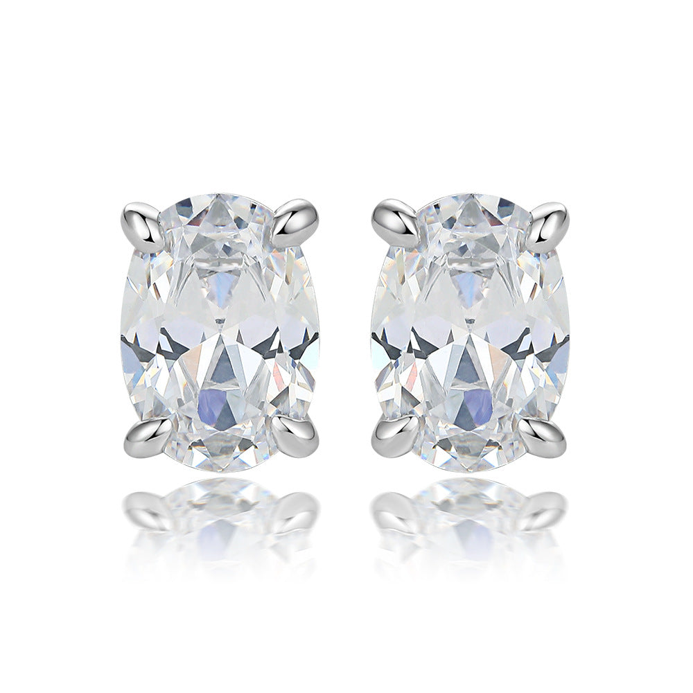 Damen Ohrringe mit quadratischem Zirkonia-Besatz Shop Nory