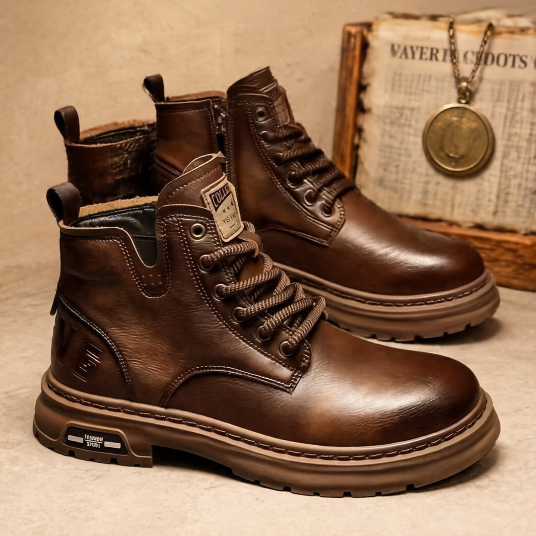 Herren Robuste Leder Stiefel Shop Nory