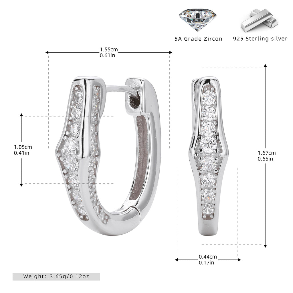 Damen Ohrhänger mit funkelnden Zirkon-Akzenten aus 925 Sterling Silber Shop Nory