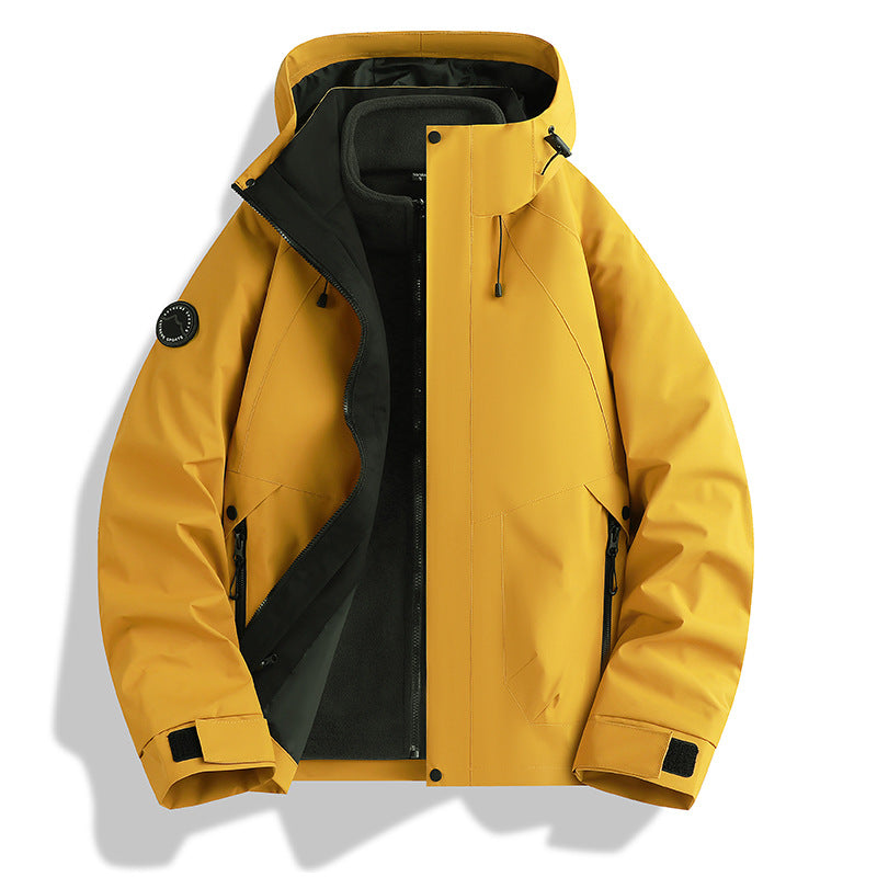 Herren wasserdichte Softshelljacke mit Kapuze und Fleece-Innenfutter Shop Nory
