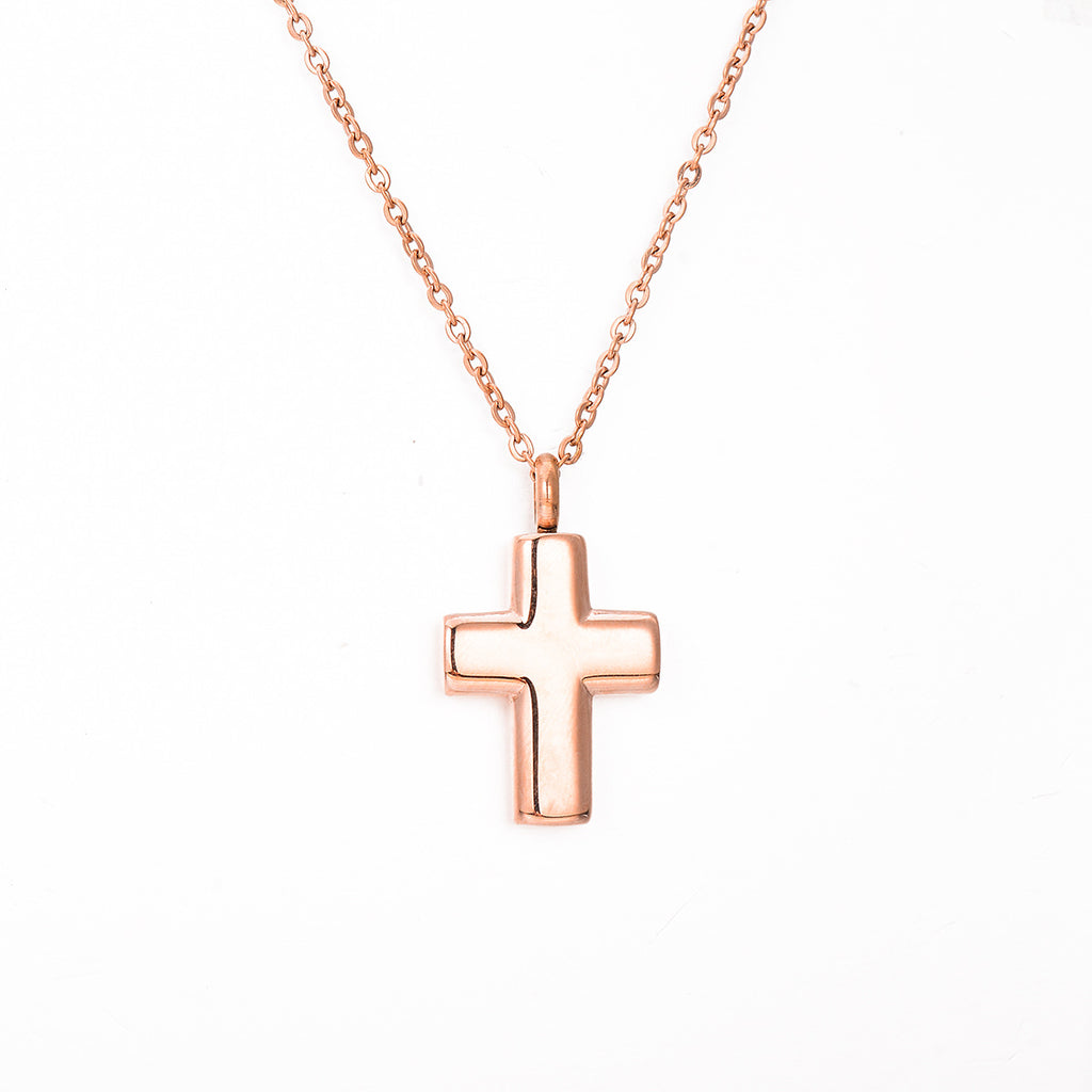 Damen Halskette mit glänzendem Kreuzanhänger Shop Nory