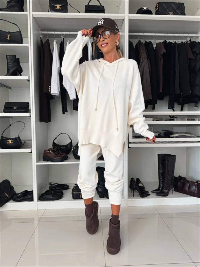 Damen oversized Kapuzenpullover und tapered Jogger Lounge-Set Shop Nory