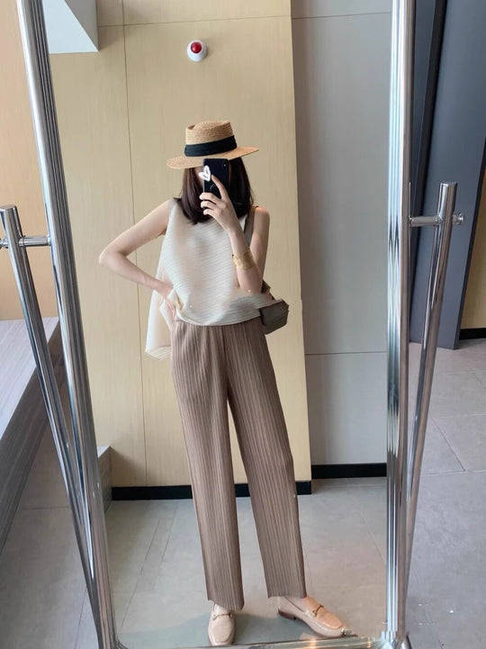 Damen Elegante Plisseehose Shop Nory