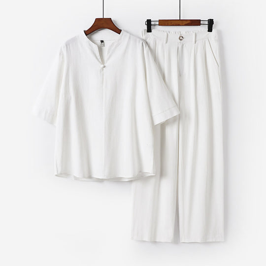 Herren Zweiteiliges Leichtes Freizeitset mit Stehkragen und elastischer Bundhose Shop Nory