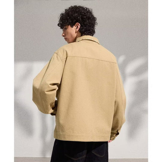 Herren Leichte Blousonjacke mit kontrastierter Zierband-Blende Shop Nory