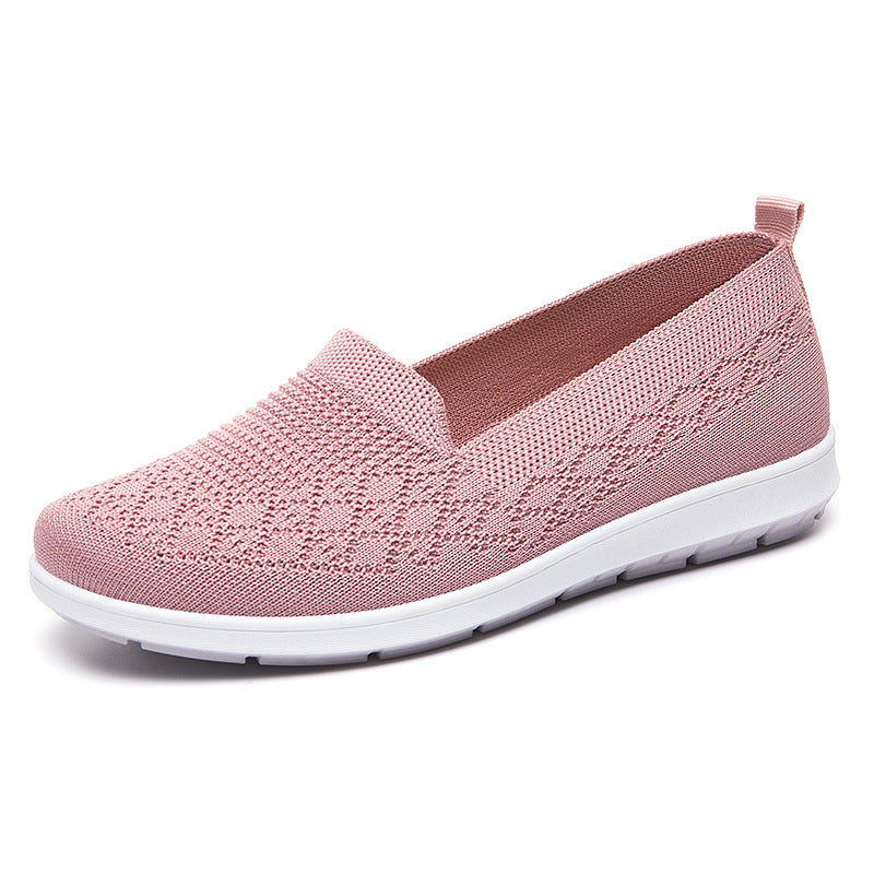 Damen nan leichter gestrickter Slip-On Komfort-Walking-Sneaker mit atmungsaktivem 3D-Strickoberteil und flexibler Leichtlaufsohle Shop Nory
