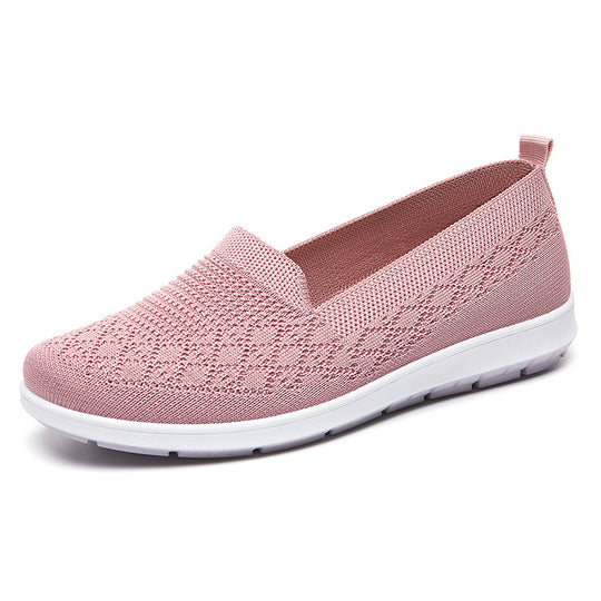 Damen nan leichter gestrickter Slip-On Komfort-Walking-Sneaker mit atmungsaktivem 3D-Strickoberteil und flexibler Leichtlaufsohle Shop Nory