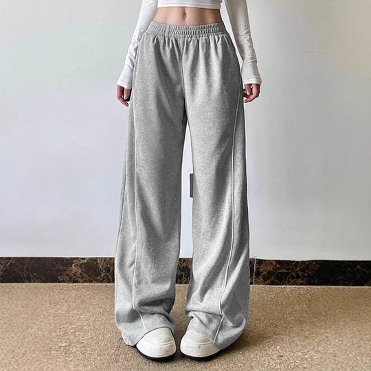 Damen Lässige Jogginghose mit weitem Schnitt und elastischem Bund