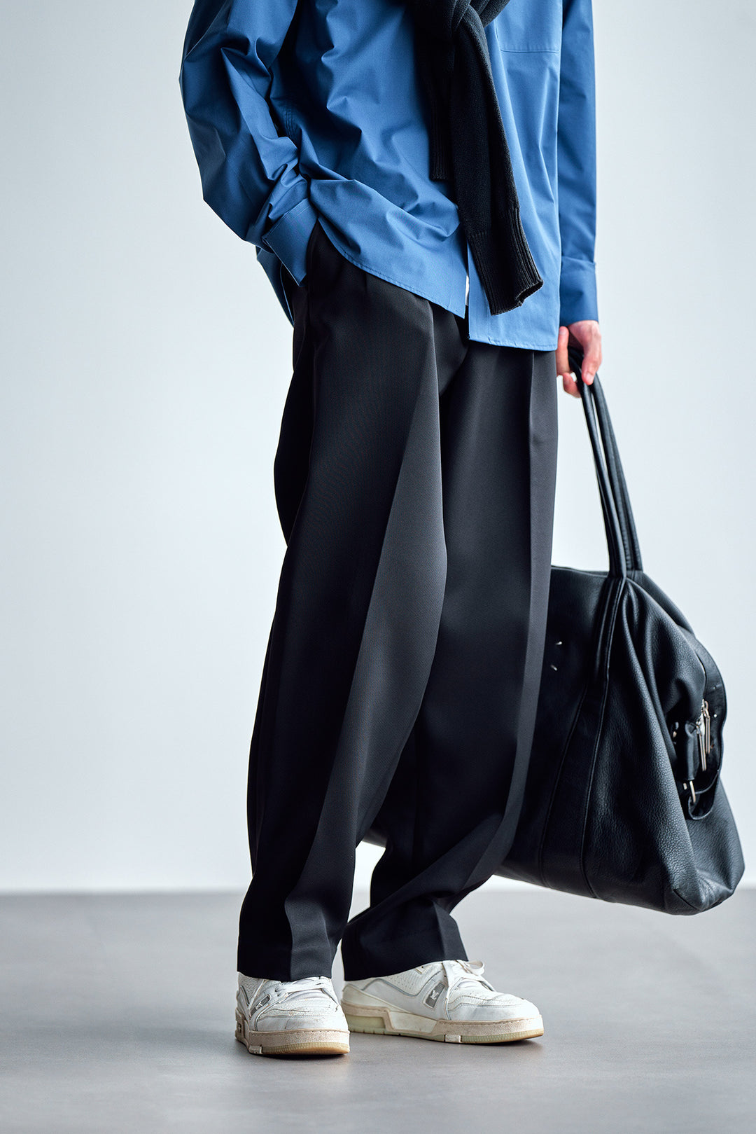 Herren Weite Chino-Hose mit Bundfalten und lockerem Schnitt Shop Nory