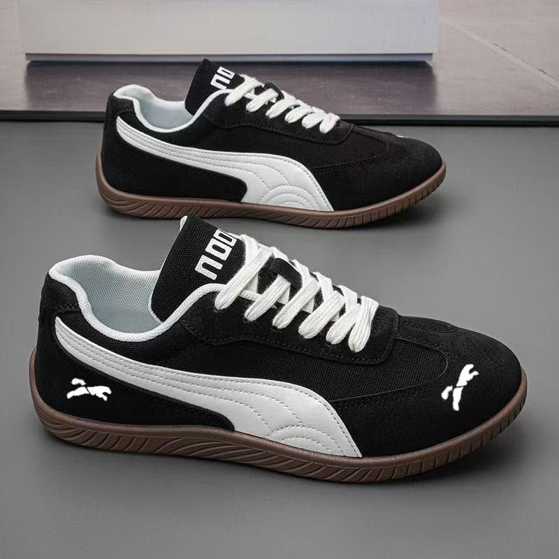 Herren Retro-Lowtop-Sneaker aus Wildlederimitat mit kontrastierendem Seitenstreifen und profilierter Gummisohle Shop Nory