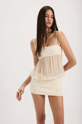 Damen Verspieltes Mini-Kleid mit fließendem Chiffon-Oberteil Shopnory