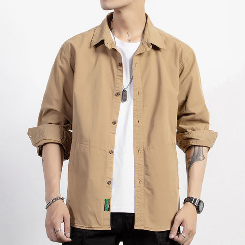 Herren leichtes Utility-Overshirt mit Knopfleiste und Hemdkragen Shop Nory