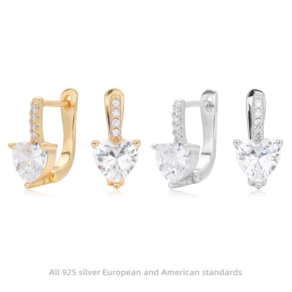 Damen Ohrhänger mit herzförmigem Zirkon und luxuriösem Design Shop Nory