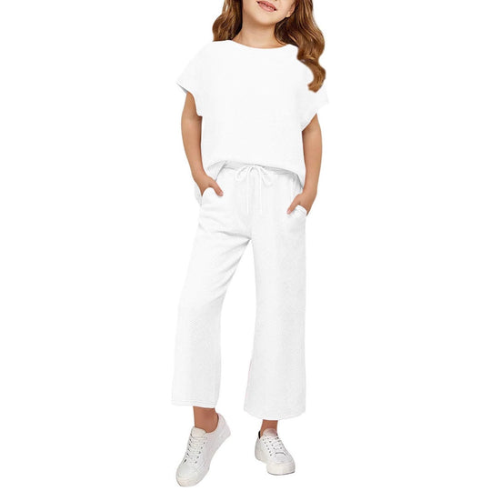 Damen lässiges Schlafanzug-Set mit weitem Oberteil und lockeren Hosen Shopnory