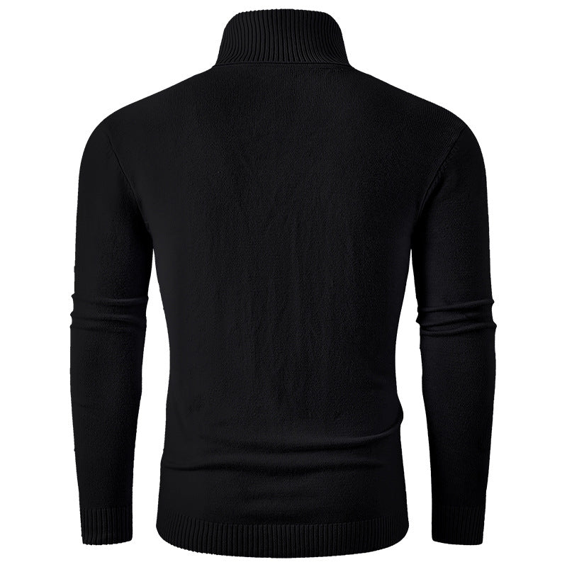 Herren Rollkragenpullover aus Feinstrick mit strukturiertem Jacquardmuster und tailliertem Schnitt Shop Nory