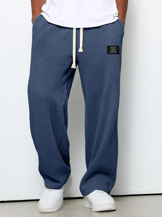 Herren nan lässige Waffelstruktur Lounge-Hose mit Kordelzug, elastischem Bund und weiter Passform Shop Nory