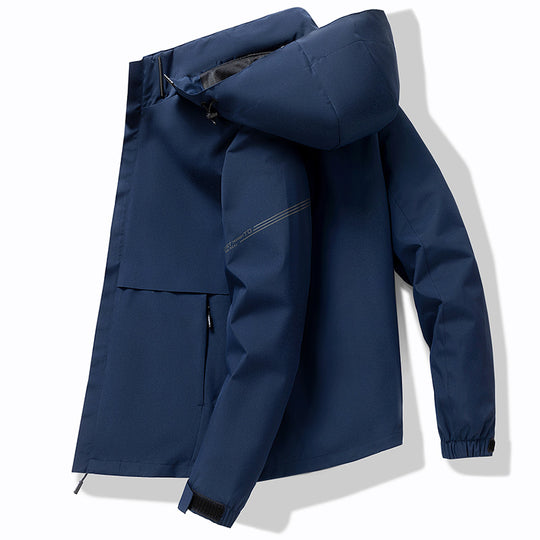 Herren Funktionale Outdoor-Jacke mit verstellbarem Kapuzendesign Shop Nory
