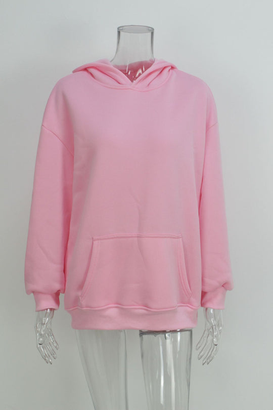 Damen nan weicher Oversize-Kapuzenpullover mit asymmetrischem Saum Kängurutasche und überschnittener Schulter Shop Nory